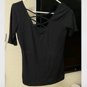 ✿ Strappy Plunge Scoop-Neck Top ✿